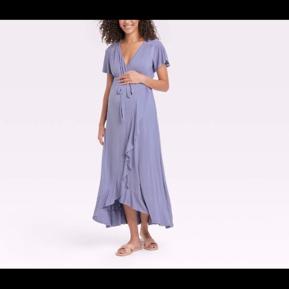 Isabel Maternity by Ingrid & Isabel™ Flutter Short Sleeve Knit Maternity Dress